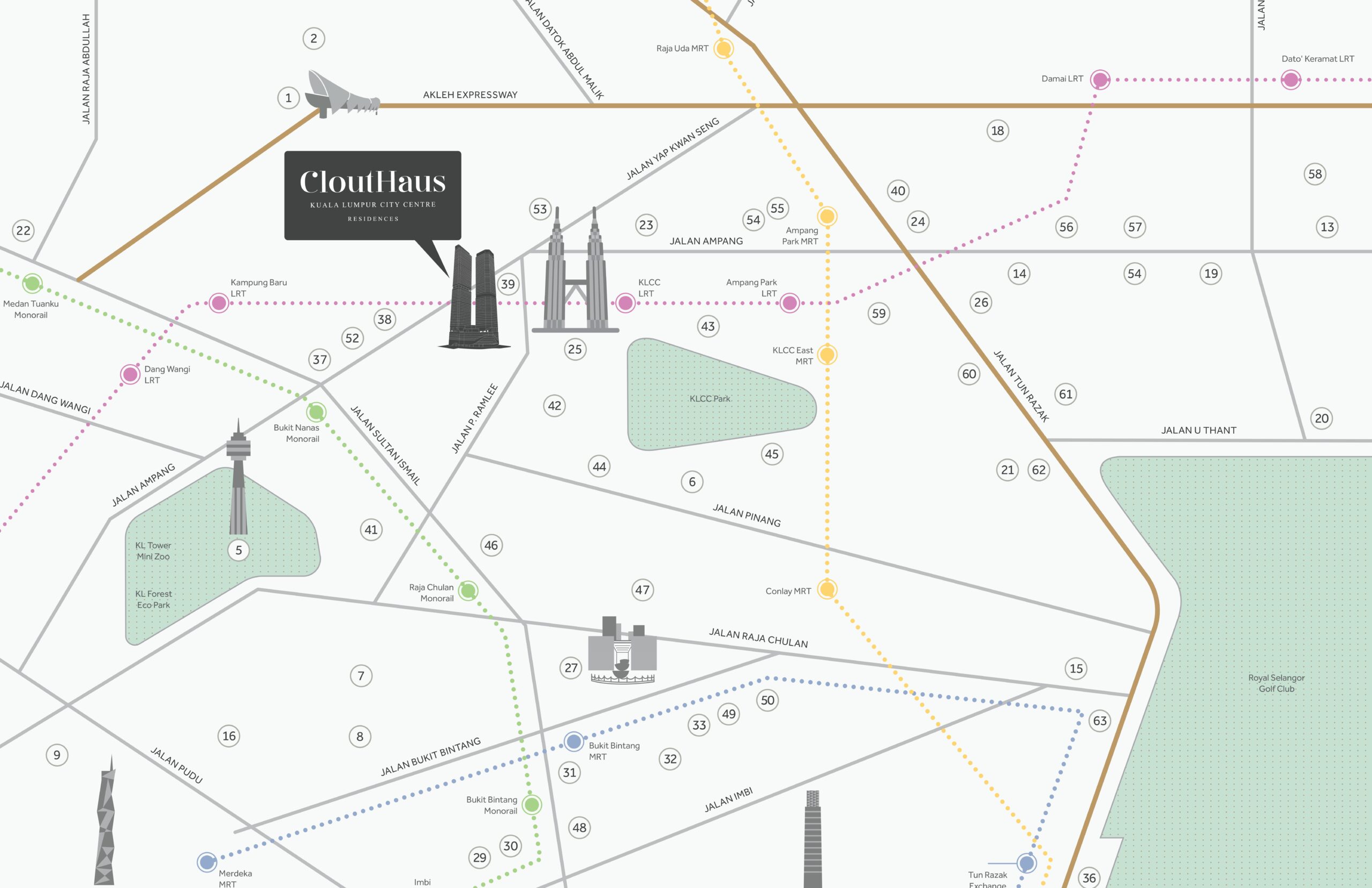 CloutHaus 豪邸区位图